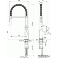 Кухненски смесител с изтеглящ се ръчен душ с две функции Ideal Standard BC302AA