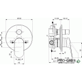 Смесител за вграждане за вана/душ комплект с тяло хром Ideal Standard Ceralife O BE023AA