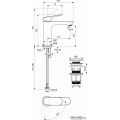 Смесител за мивка H100 BlueStart Click изпразнител хром Ideal Standard Ceralife O BE009AA