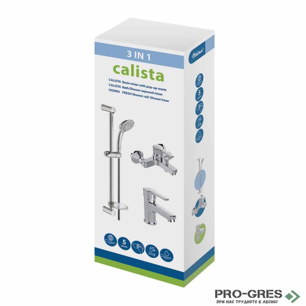 Промо комплект смесители VIDIMA CALISTA 3 в 1 B1435AA