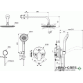 Душ комплект за вграждане CERAFLEX Ideal Standard BC447AA