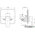 Смесител комплект с тяло за вграждане, хром IDEAL STANDARD ESLA A6946AA