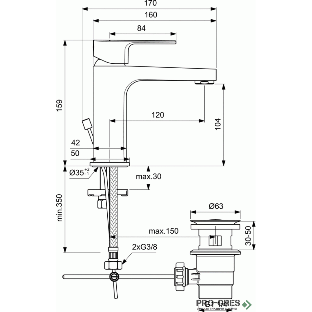 ПРОМО комплект смесители ESLA 3в1 IDEAL STANDARD BC264AA