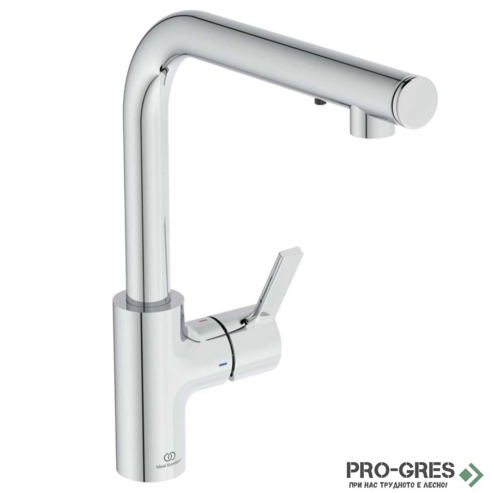 Смесител за кухня с вграден дозатор 5VDC 100-240VAC, хром IDEAL STANDARD GUSTO iMX A7817AA