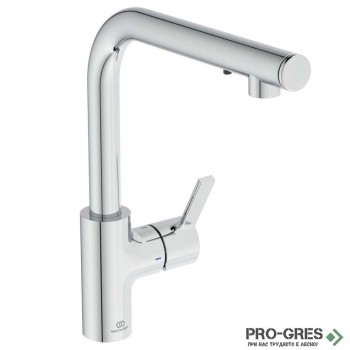 Смесител за кухня с вграден дозатор 5VDC 100-240VAC, хром IDEAL STANDARD GUSTO iMX A7817AA