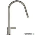 Смесител за кухня с висок тръбен чучур,дву дупков,сребро мат Gusto Ideal Standard BD422GN
