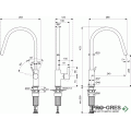 Смесител за кухня с висок тръбен чучур Gusto Ideal Standard BD408AA
