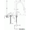 Смесител за кухня с висок тръбен чучур,дву дупков,матирана мед Gusto Ideal Standard BD422J4