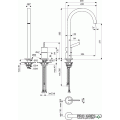 Смесител за кухня с висок тръбен чучур,дву дупков,хром Gusto Ideal Standard BD423AA 