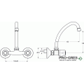 Смесител стенен за умивалник Vidima Iskar B1390AA