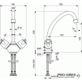 Смесител стоящ за умивалник Vidima Iskar B1398AA