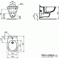 Конзолно биде SevaFresh Vidima E406701
