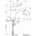 Смесител стоящ за умивалник без изпразнител  SevaNext Vidima B1922AA
