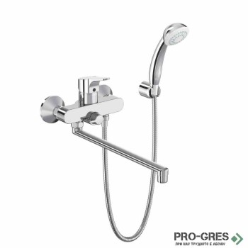 Смесител стенен за вана/душ с дълъг чучур и аксесоари SevaNext Vidima  B1926AA