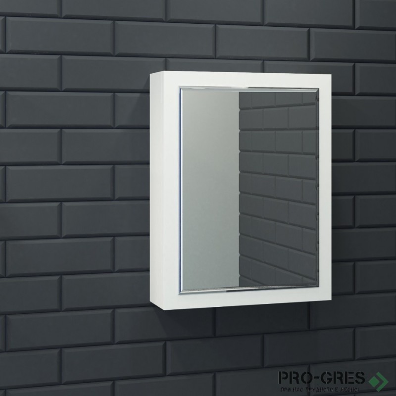 Горен шкаф за баня - Ира 50 PVC, бял Висота