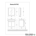 Комплект мебели за баня - Линеа 65 см,бял PVC Висота