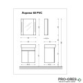 Комплект мебели за баня - Лорена  60 см,бял PVC Висота
