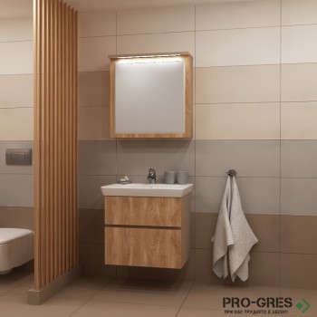 Комплект мебели за баня - Мелина 60 см,бял PDCH Висота 