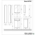 Комплект мебели за баня - Виви 60 см,бял PVC Висота