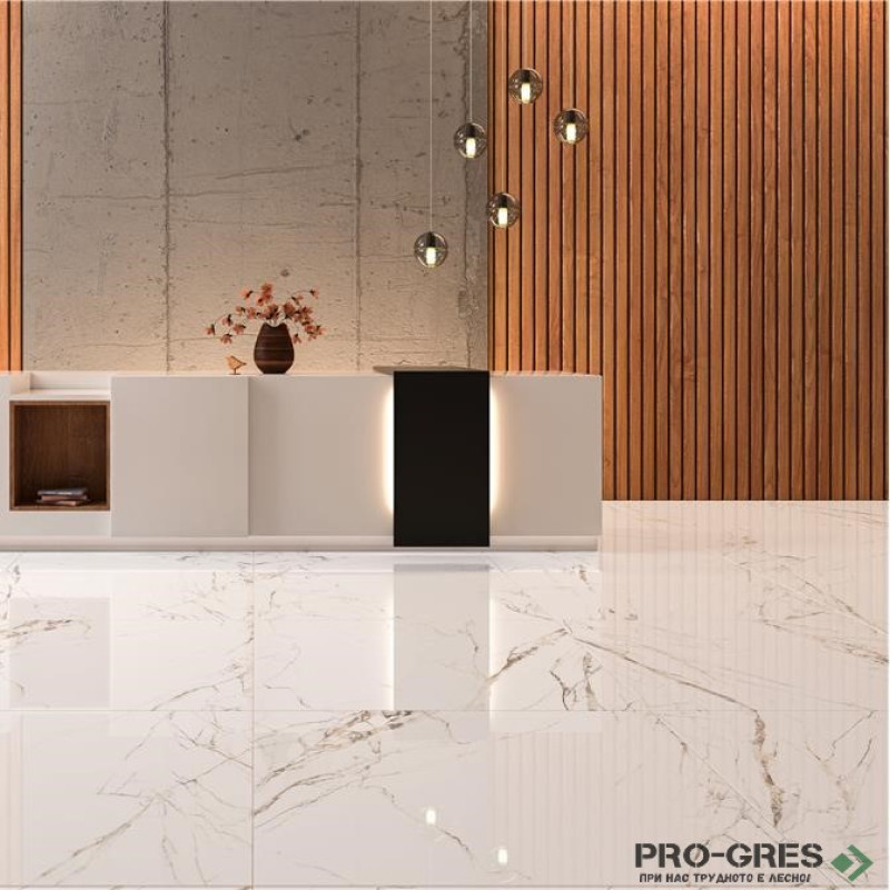 Гранитогрес калиброван полиран V-LUP INDAH WHITE REC.59x119 Vitacer