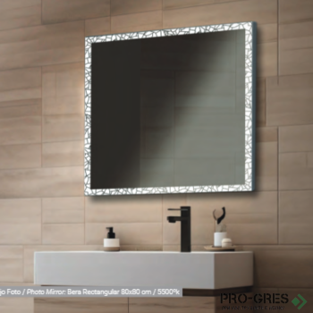 Лед огледало с нагревател Xpertials ,Bera Rectangular 60/80см