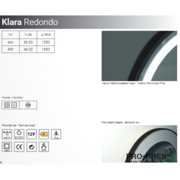 Лед огледало с нагревател Xpertials ,Klara NG 60/80см