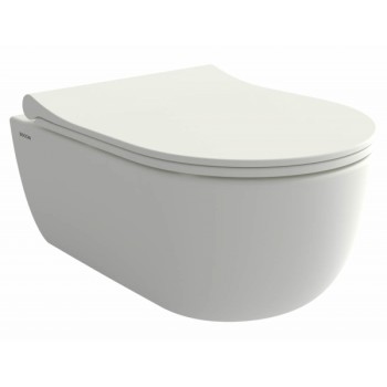 Пакет структура за вграждане Grohe и конзолна чиния,компактна Bocchi Tondo Rimless 49СМ ,с тънки,плавни седалка и капак