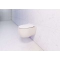 Пакет структура за вграждане Grohe и конзолна чиния,компактна Bocchi Tondo Rimless 49СМ ,с тънки,плавни седалка и капак
