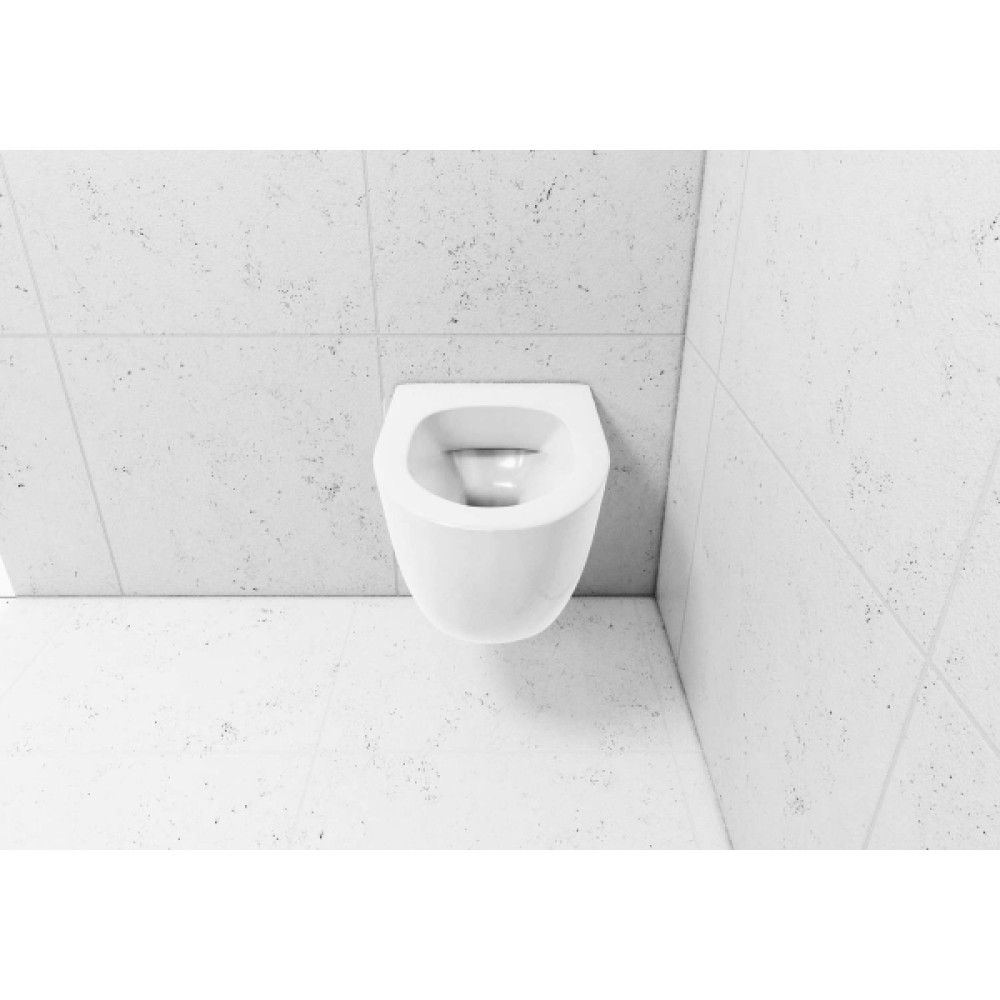 Пакет структура за вграждане Grohe и конзолна чиния,компактна Bocchi Tondo Rimless 49СМ ,с тънки,плавни седалка и капак