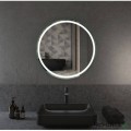 Кръгло огледало с LED осветление ф70 см, черна рамка, Progetto M051.D70touch