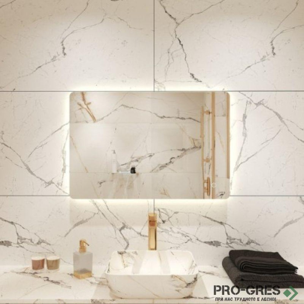 Заоблено огледало с LED осветление, 60х90 см, Progetto M093.9060touch60