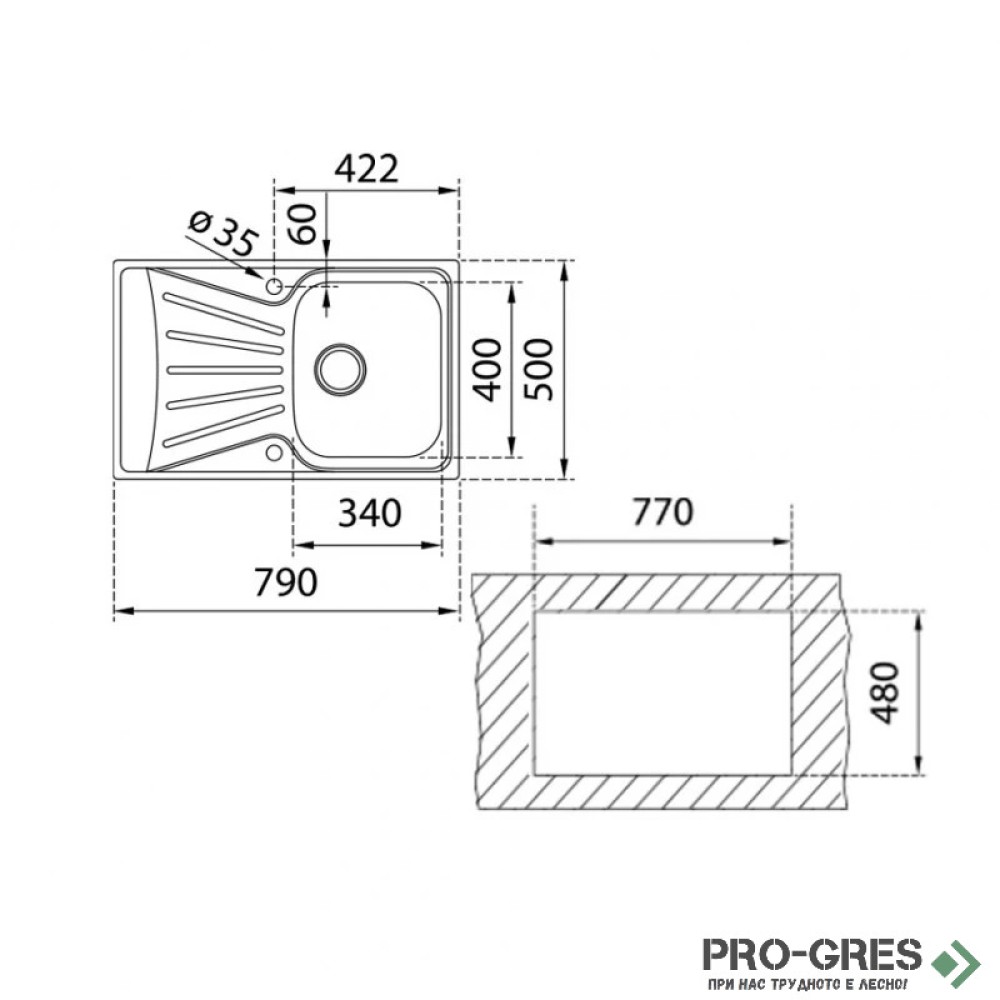 Иноксова мивка за вграждане Teka Starbright 45 E-XP 1B 1D 115120033