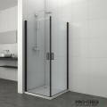 Душ кабина, правоъгълна,ELITE BLACK, черно Sanotechnik T80B+T80B