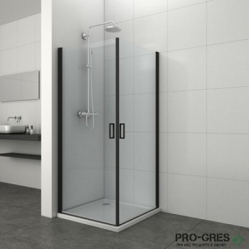 Душ кабина, правоъгълна,"ELITE BLACK", черно Sanotechnik T80B+T80B