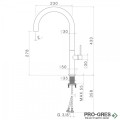 Кухненски смесител, неръждаема стомана , Vema, Tiber Steel, V20020.AC.005