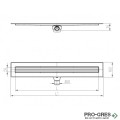 Лентов сифон за плочка 70см MCH Aquarius CH N 7004