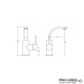 Стоящ смесител за мивка, хром,  Besco, Decco II, BU-DII-CH