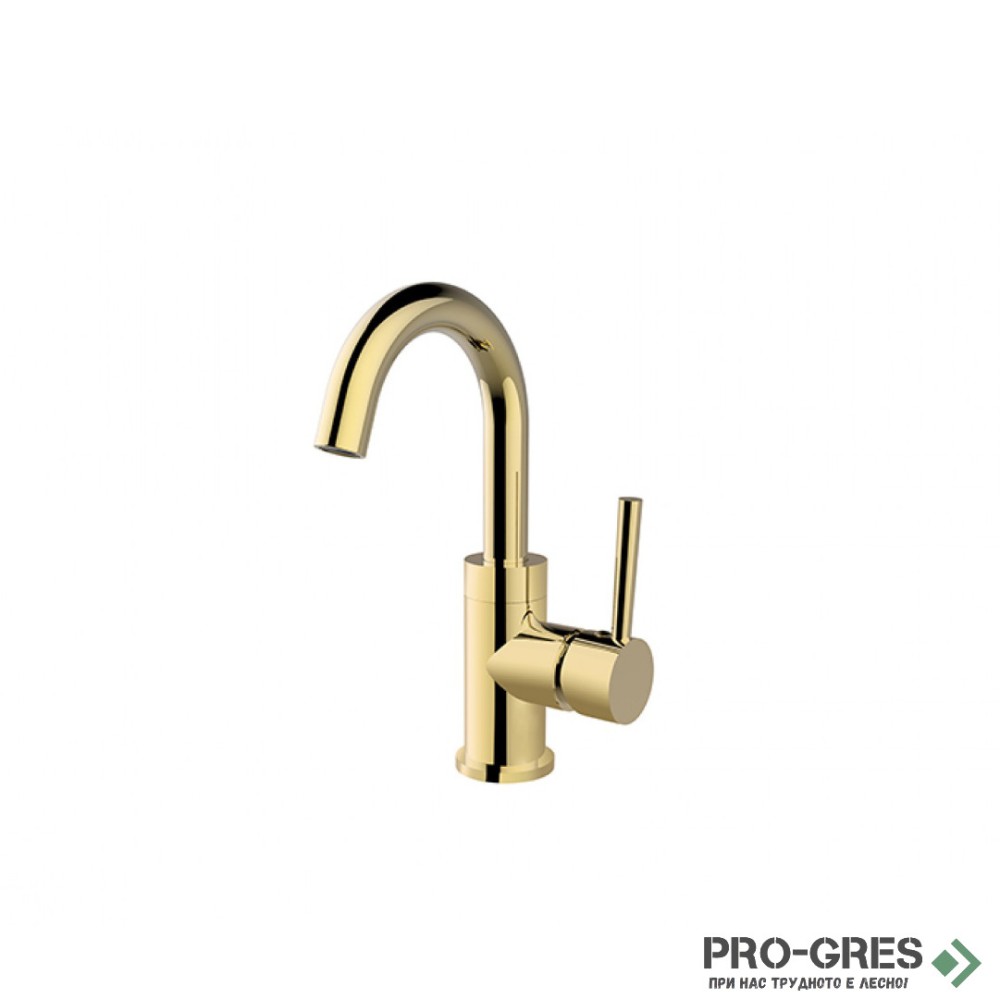 Стоящ смесител за мивка, злато, Besco, Decco Ilusion Gold, BU-III-ZL