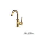 Стоящ смесител за мивка, злато, Besco, Decco Ilusion Gold, BU-III-ZL