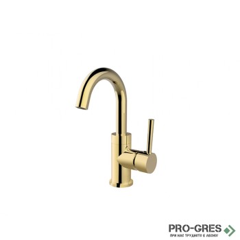 Стоящ смесител за мивка, злато, Besco, Decco Ilusion Gold, BU-III-ZL