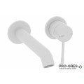 Стенен смесител за мивка за вграждане, бял мат, Alpi, Blue Whit, BU95876BI/17