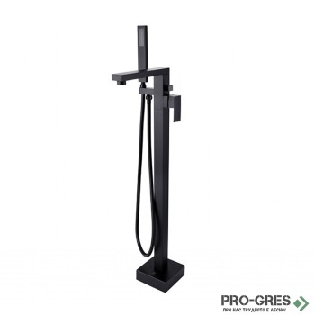 Свободностоящ смесител за вана, черен мат, Besco, Varium Black, BW-V-CZ