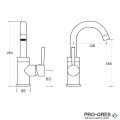 Стоящ смесител за мивка, злато, Besco, Decco Ilusion Gold, BU-III-ZL
