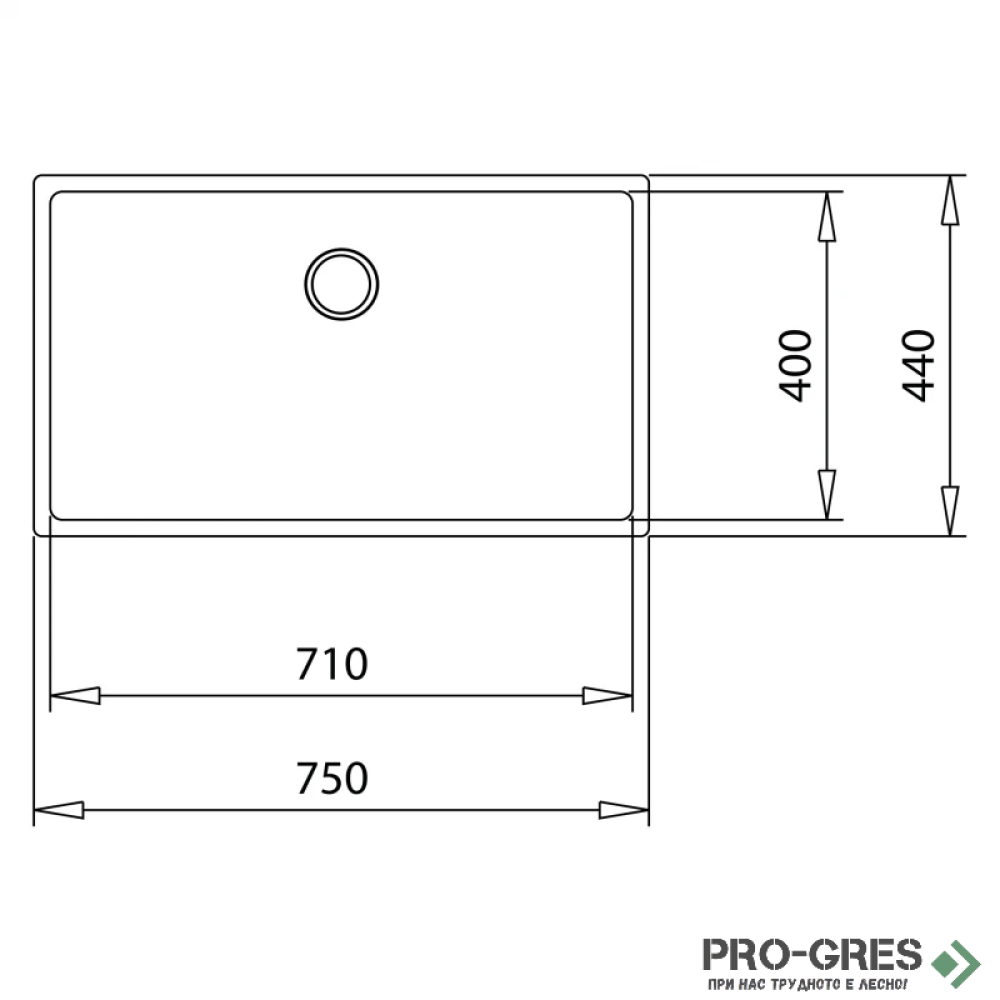 Подплотова иноксова мивка Teka Be Linea RS15 71.40 115000004