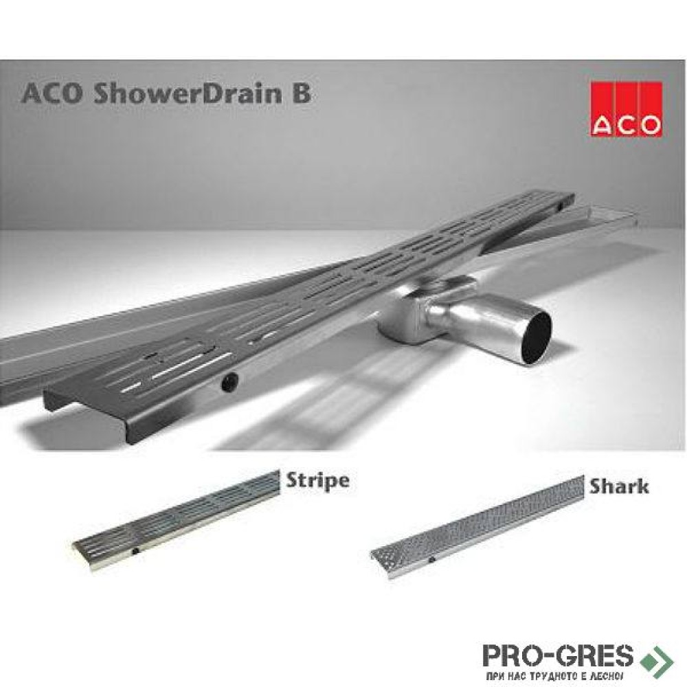 Лентов сифон 785x70mm ACO Shower Drain B Stripe 416259+416356