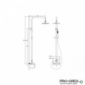 Душ система/ колона, Besco, Decco Iiiusion Gold, BP-DIN-ZL