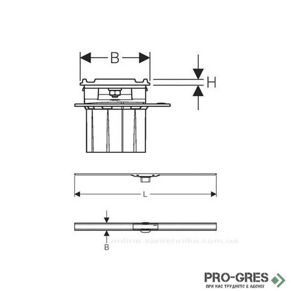 Душ канал Geberit CleanLine 60 154.458.00.1