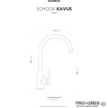 Мивка за кухня 100х50см със смесител за кухня, черен мат Nero Schock Formhaus D100L / Kavus Fix Puro