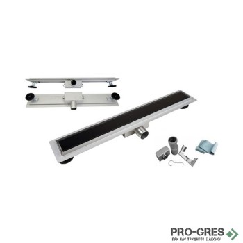 Лентов сифон 90 см Valtemo Glossy Black 67891–90