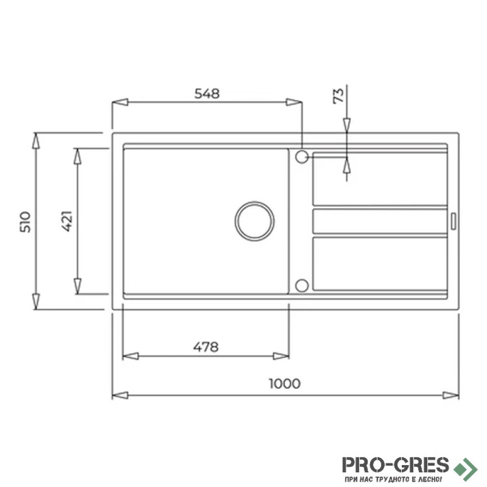 Гранитна мивка Teka Nova 60 L-TG  115330059